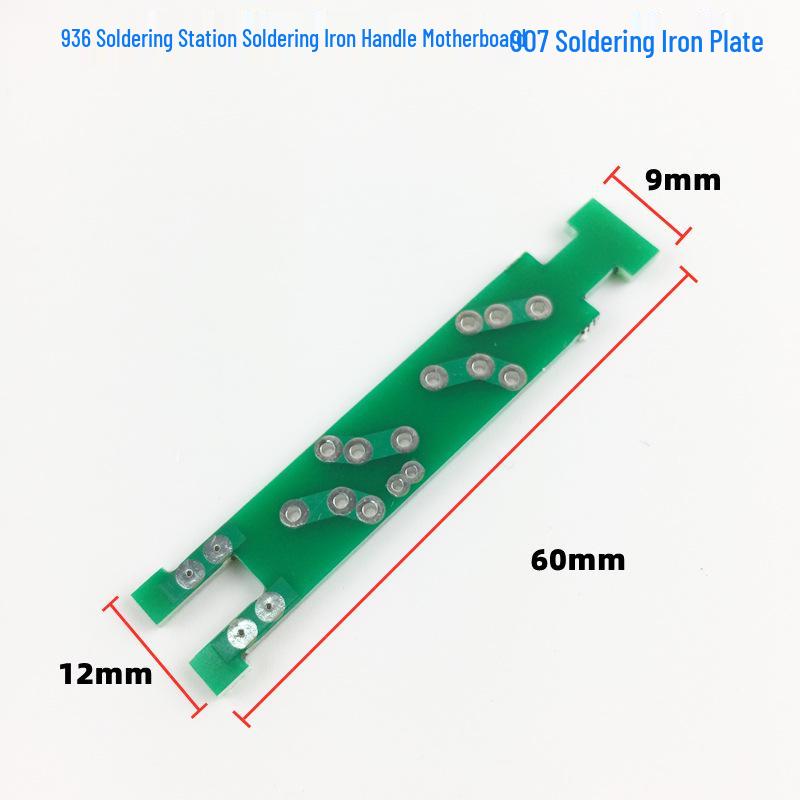 936 Soldering Station Kit: Circuit Board, 907 Handle, Steel Pipe, Five-Core Socket, Knob, High-Temp Sleeve Head.