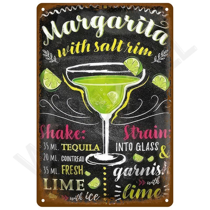 Retro Tin Sign Vintage Metal Signs Plates Posters House Interior Bathroom Wall Art Mural Aesthetic Room Home Decor Decorations