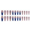 Long French Press On Nails Coffin Fake Nails Ballerina Acrylic Full Cover False Nails For Women And Girls 24pcs - RIpj