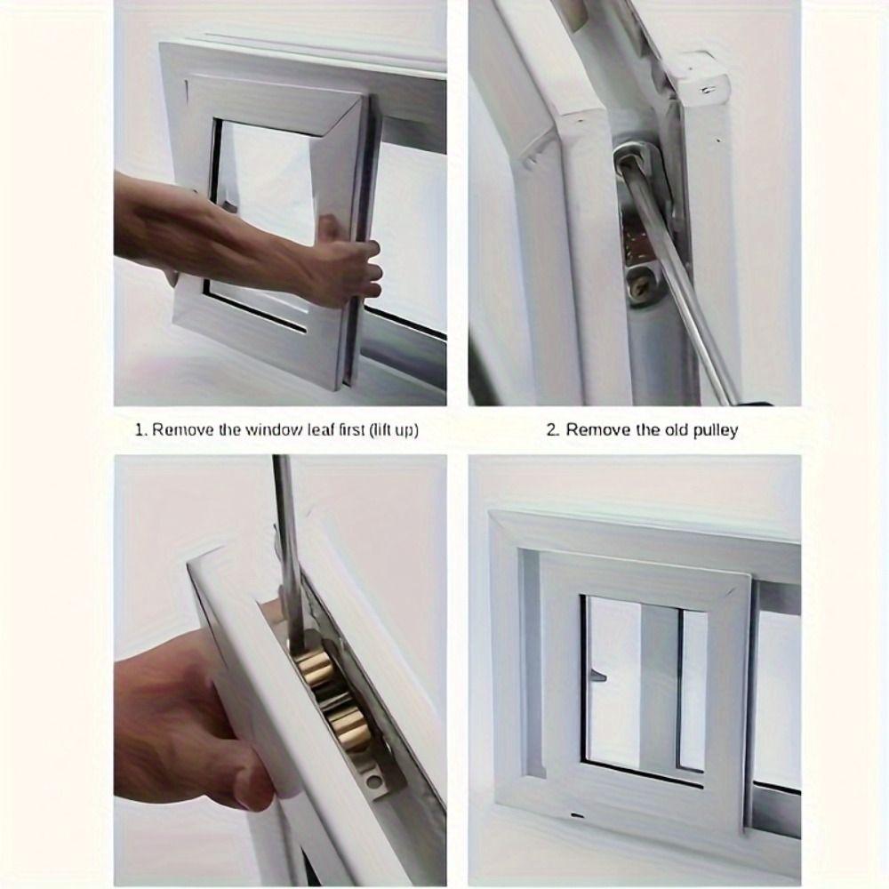4 PCS Nylon Window Pulley Stainless Steel Sliding Door Rollers Sliding Door Pulley Glass Door