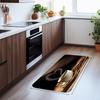 1 stk Kaffetrykk Anti-skli tepper Kjøkkenmatte Myk fortykket kjøkkengulvmatte Vanntett Vintage Absorberende Sklisikkert Oljebestandig Gulvmatte Løpematte