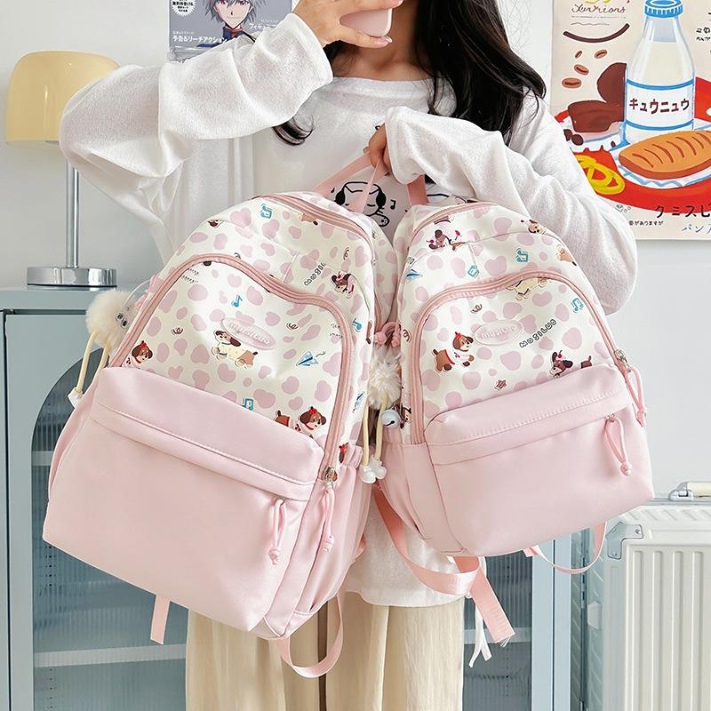 Schoolbag Japanese Girl Backpack Female Fresh and Sweet Wind Campus Student Schoolbag New Lightweight Large-capacity Commuting Backpack
