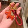 1Pcs Handmade Leather Car Keychain Pendant Exquisite Personalized Horse Key Chain Rope For Men And Women Diy Accessories