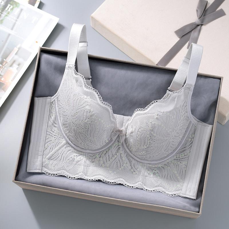 Sexig spets-bh Damer Push Up Bralette Plus Size D E Kupa Sensuella underkläder Samlande Tunn Fancy Underkläder