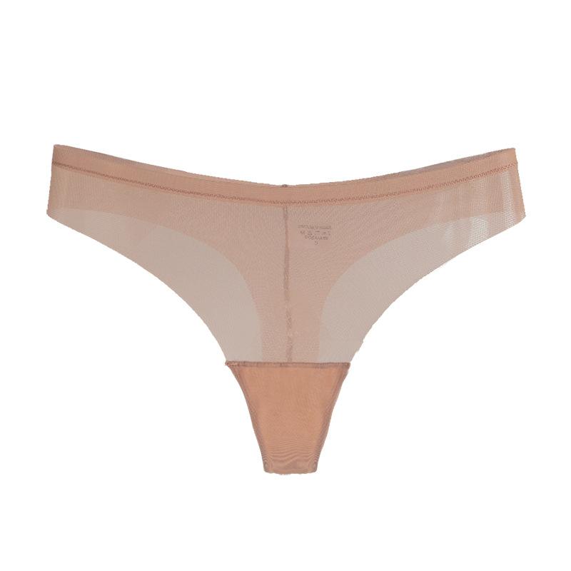 Women's Spring and Summer Sexy Cotton Bottom Crotch Breathable Yoga Sports Thong Underwear