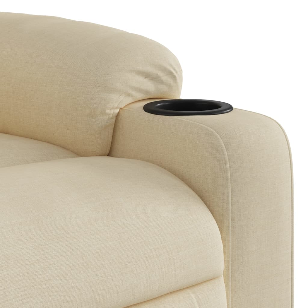 Massage Relax Chair Cream Colored Fabric