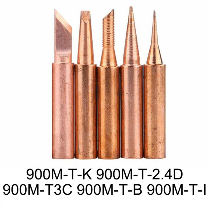 5-10Pcs Soldering Iron Pure Copper 900M Soldering Iron Head Set Inside