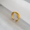 Gold Triple Twist Open Ring for Women