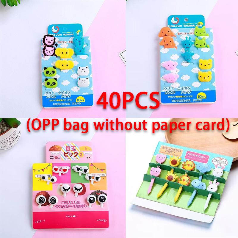 

10/40PCS Mini Fork Fruit Picks Cute Cartoon Kids Bento Box Accessories Food Decoration Forks Lunch Child Fork SGC001