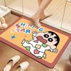Alfombra de baño de tierra de diatomeas con dibujos animados de Crayon Shin-Chan, superabsorbente, antideslizante, para baño, inodoro, entrada, uso do