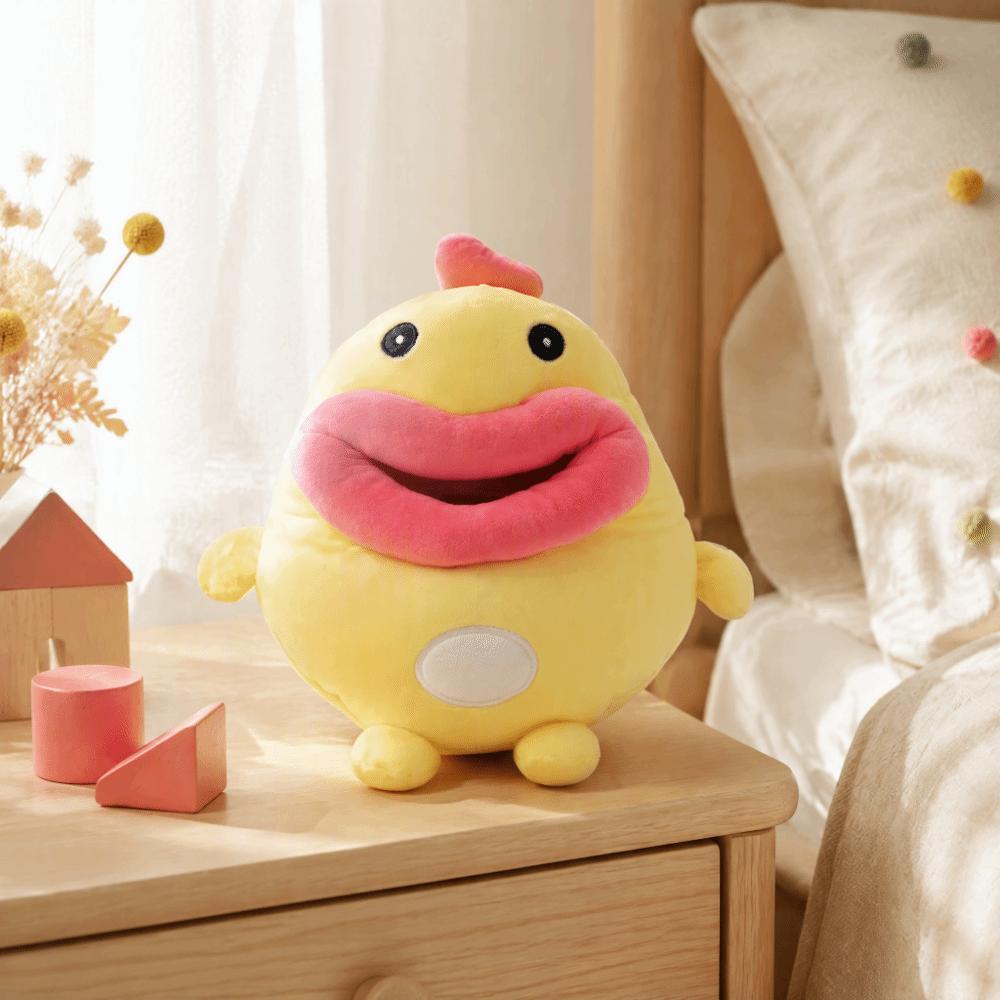 Yellow Plush Tissue Dispenser 22 x 22 x 4cm Seatback Napkin Holder Cartoon Tissue Box Car Interior
