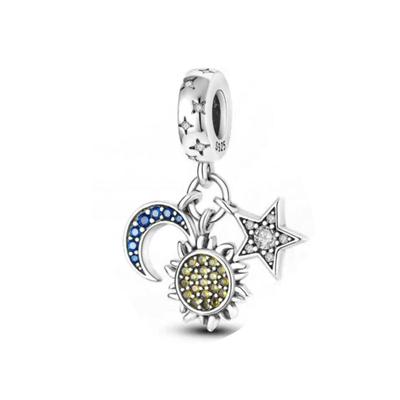 Plaqué Cuivre Européen Charme de Famille Convient Bracelet Original Bijoux Pendentif Garçon Fille Scintillant Maman Perle Sœurs Pand Breloque