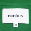 ENFOLD 24AW 300HA130-2920 Green Wool X Nylon Double Melton STADIUM-JUMPER Coat 36 greenUsed