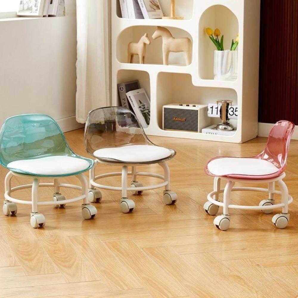 Transparent Low Chair Simple Backrest Seat New Small Stool Household