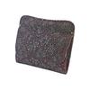 Inden-ya Coin Purse, Deer Leather, Purple with Black Lacquer, Rose Pattern, Box Coin Pocket X 1, Inner Pockets X 2 (Model 1208-06-176)