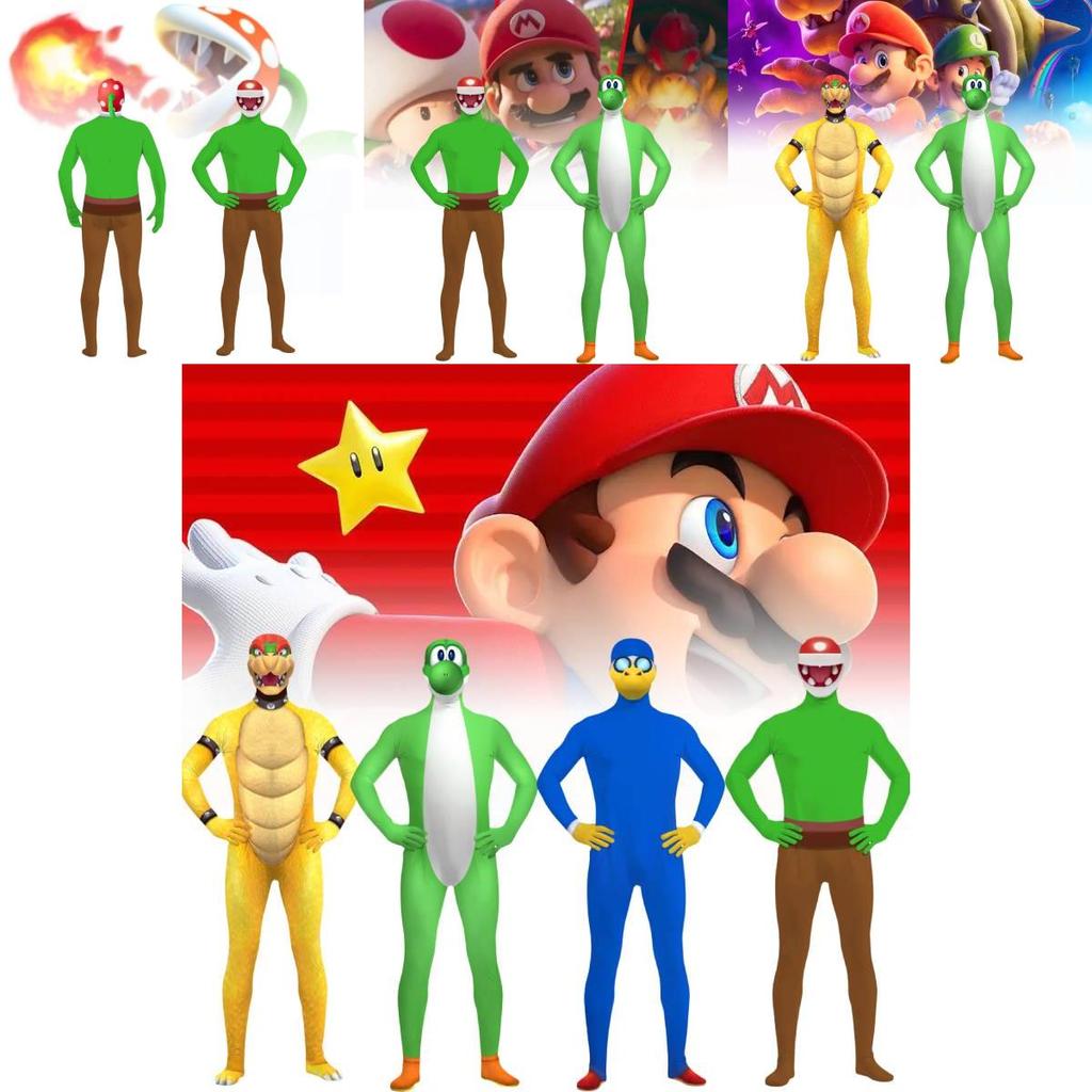 Vibrant Halloween Super Mario Bodysuit 3d Print Cosplay Costume For Adults And Kids