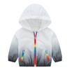 Children's Summer Hooded Breathable Sunscreen Long Sleeve Lightweight Zipper Jacket