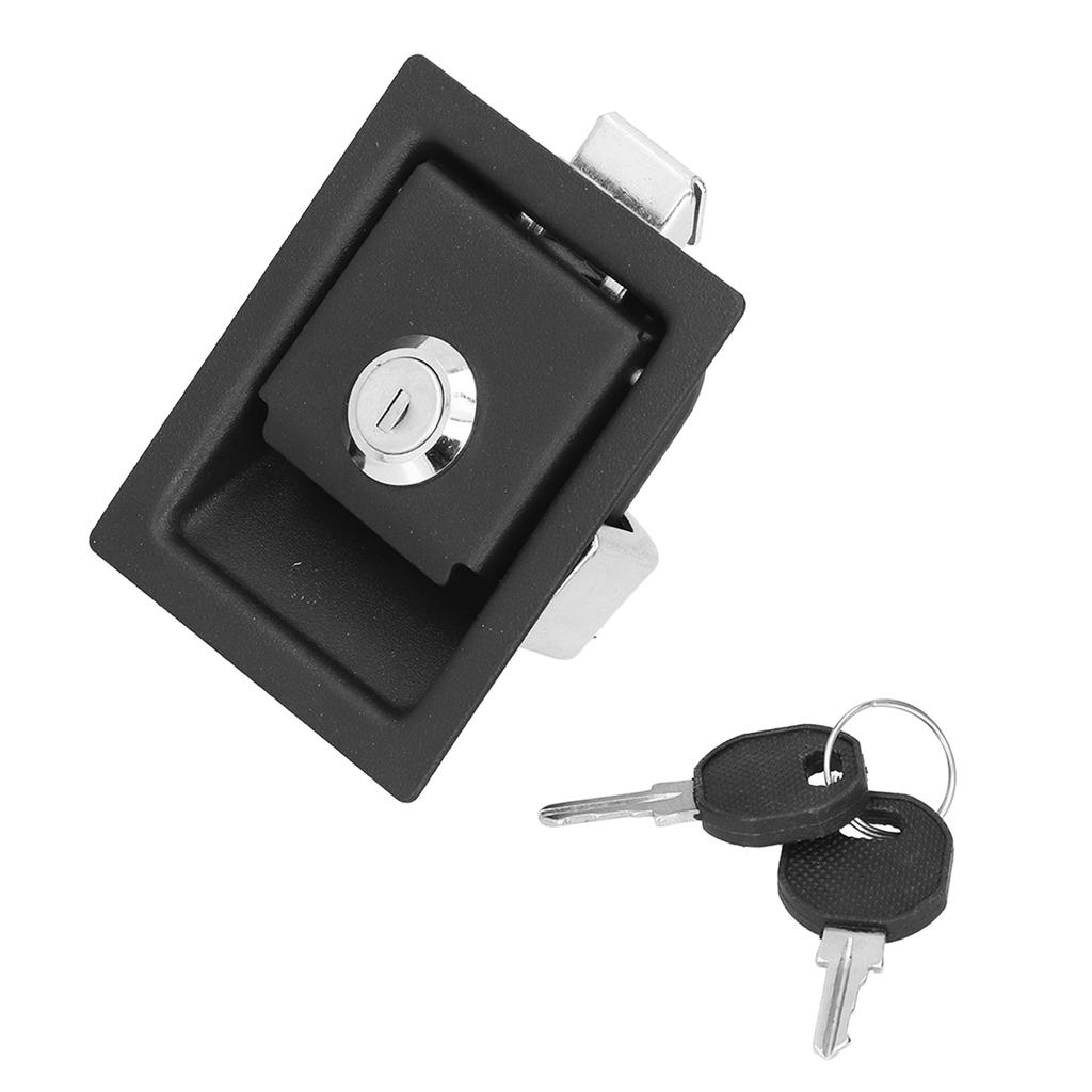 RV Generator Cabinet Door Lock Square Zinc Alloy with 2 Keys Repair Replacement for Yacht Home