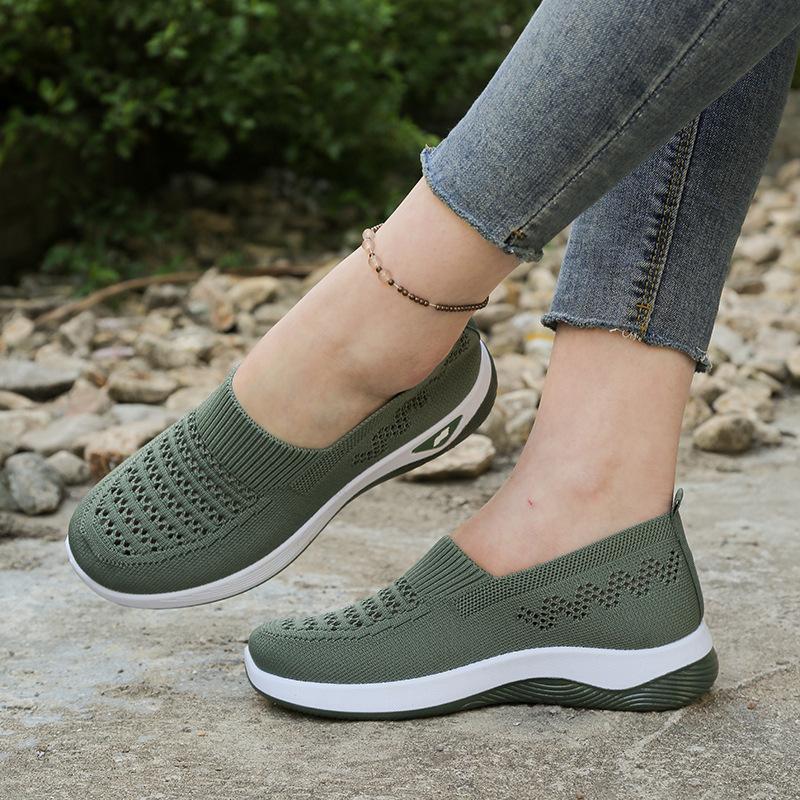 Mesh Breathable Women's Shoes Without Shoelaces Lazy Shoes with Soft Soles Hiking Shoes Daily Casual Women's Shoes