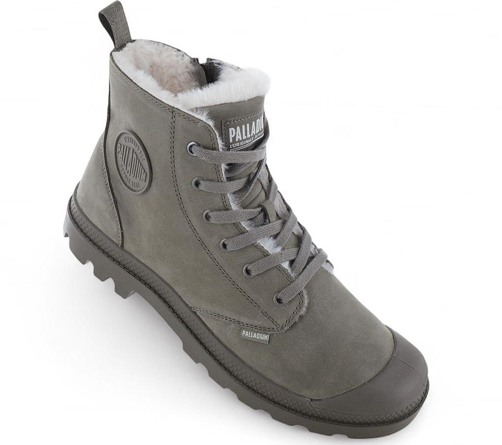 PALLADIUM Pampa HI ZIP WL - Herren Winter Stiefel Boots Schuhe Gefüttert 05982-281-M Grau ORIGINAL