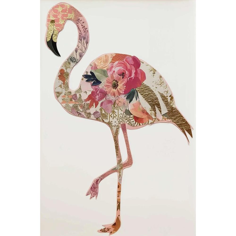Colorful Vintage Flamingo Illustration Posters Natural Flowers Modern Prints Canvas Wall Art Pictures Home Living Room Decor