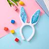 1PC Plush Sequin Rabbit Ear Headband Cross-border  Children's Holiday Party Halloween Dressing Headwear.