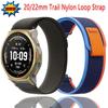 Pulseira de Nylon Loop para Trilha 20mm 22mm Para Pulseira de Pulso Amazfit T-REX3 Pro Para Amazfit Helio Balance 2-1/Bip 6-5/Active 3-2 Max