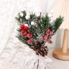 Holly Flower Xmas Artificial Pine Branch Christmas Berry Artificial Flower Christmas Decoration