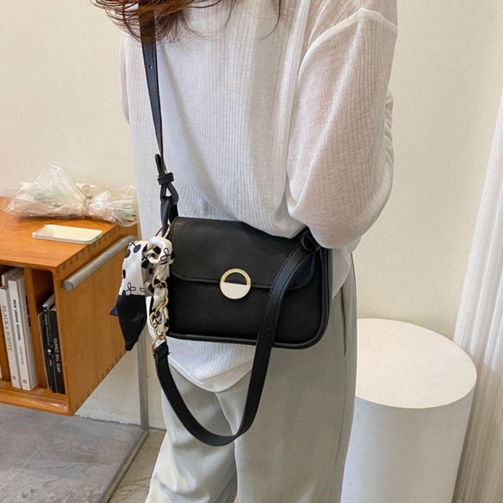 With Ribbon Small Square Bag Large Capacity Chain Crossbody Bag  Female Lady Girl