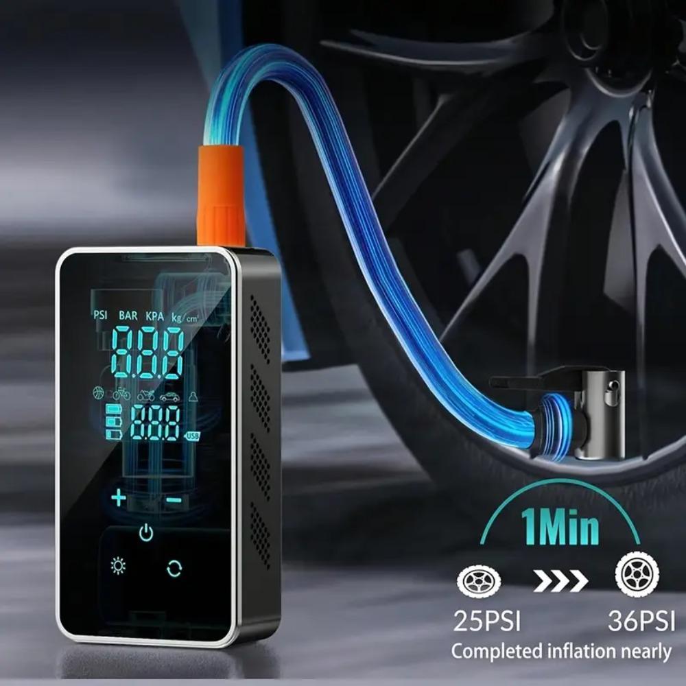 Auto Luftpumpe Notstart Stromversorgung Multifunktion 12V 4000mAh TYP-C Schnellladebuchse Auto Kabellose Tragbare Luftpumpe Elektrische Luftpumpe