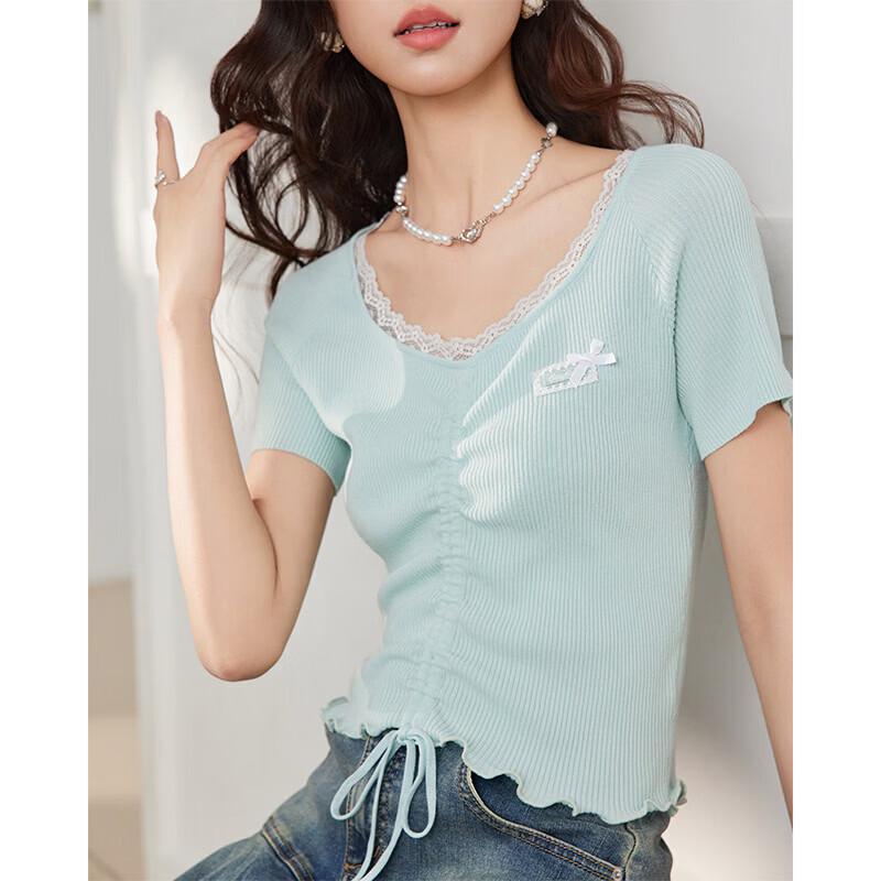 IEF French Style Women's Short Knitted Top