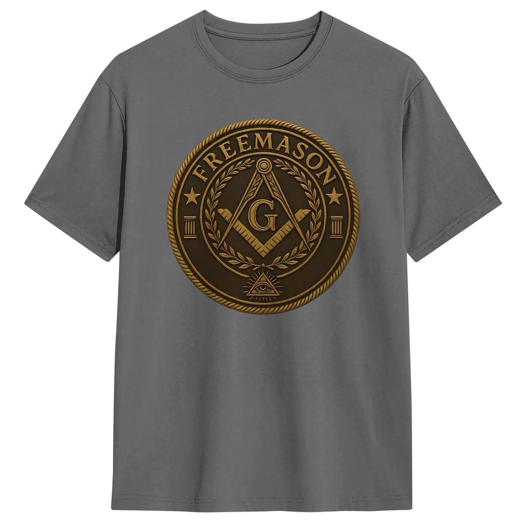 Masonic Mason Freemasonry T Shirt Summer  Vintage TShirts  Cotton Leisure Tshirt For Unisex Print Tops