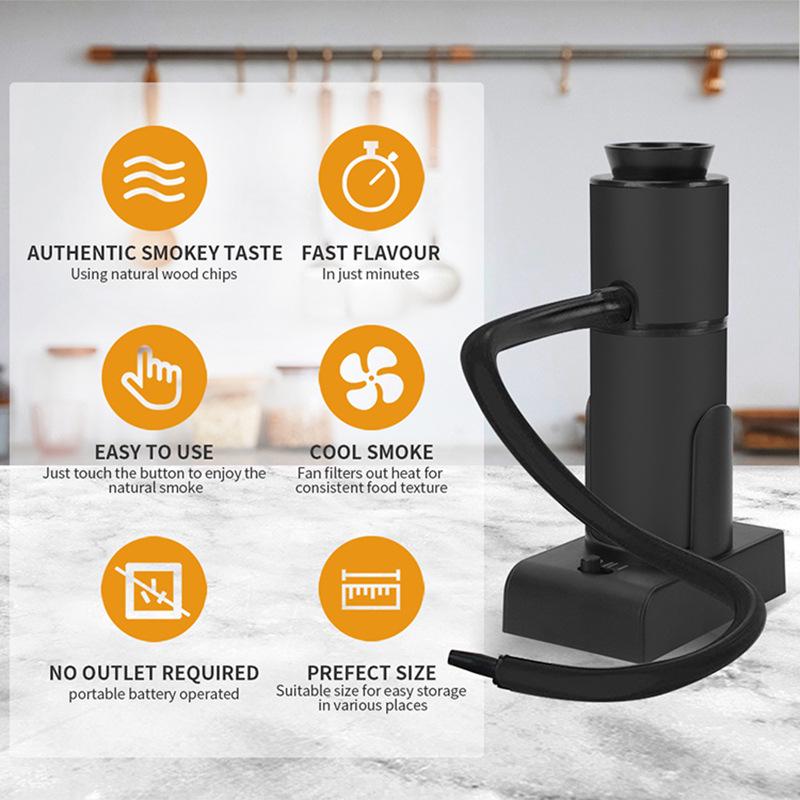 Variable Speed Kitchen Smoker Gun for Cocktails, Steaks, and Molecular Gastronomy