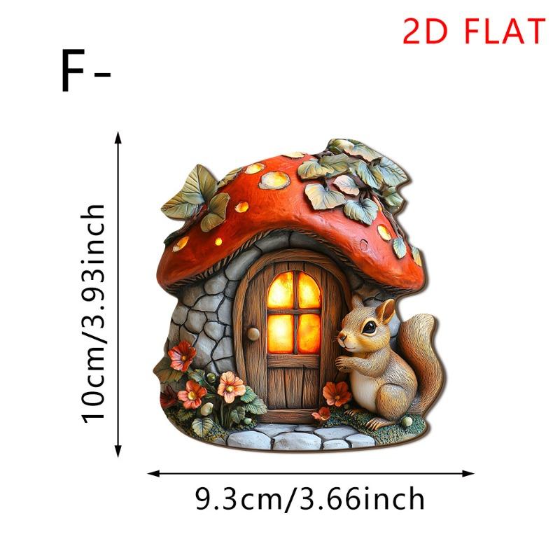 Forest-themed Fairyland Wooden Handicrafts for Garden Tree Decorations, Wall Ornaments, Atmosphere-enhancing Garden Layout Props