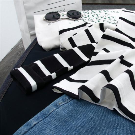 O-Neck Long Sleeves Loose Fit Women Blouse Autumn Winter Korean Style