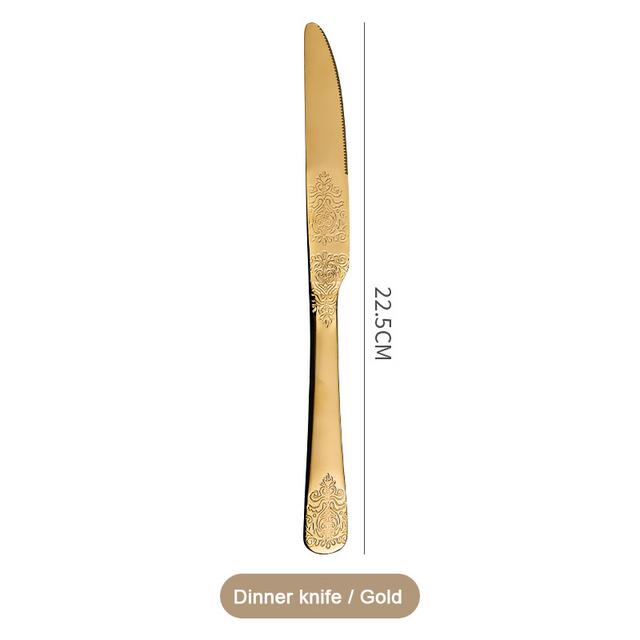 Stainless Steel Cutlery Set Portable Dinnerware Set Tableware Knife Fork Spoons Set Kitchen Utensils Sets Gift 1/2/4/8/16/24pcs