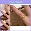 Vintage Gold Copper Iris Flower Ring Stylish Floral Finger Ring For Women