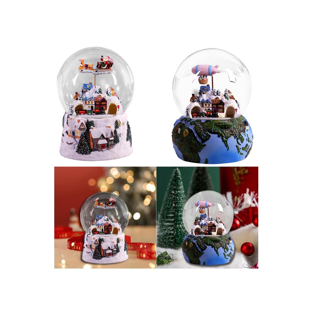 Christmas Music Box Rotating Toy Xmas Musical Box for Tabletop Party Home