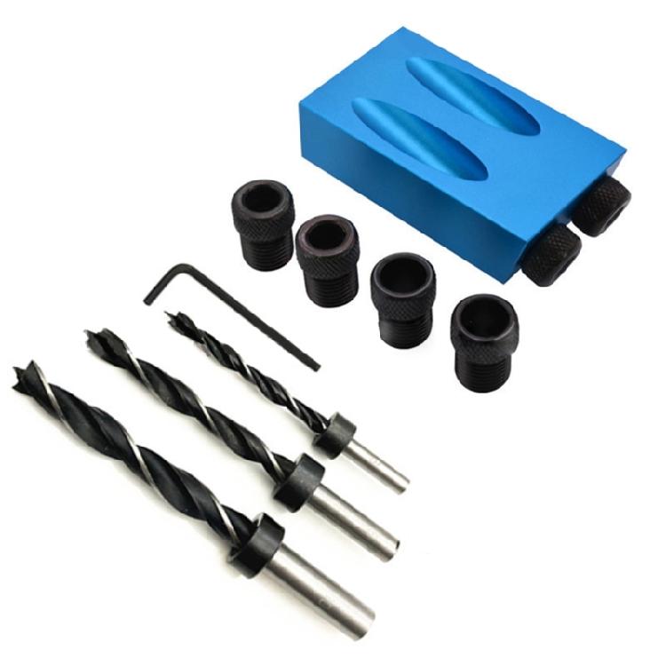 14Pcs Inclined Hole Jig Kit Woodworking Drilling Guide Locator for Efficient and Precise Woodworking Projects