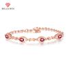 Neues Luxus-High-End-Temperament-Mode-Rosenrot-Imitations-Rot-Turmalin-Edelstein-Farbschatz-Armband für Frauen