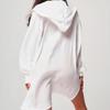 Solid Color Button Down Tunic Dress Long Sleeve Blouse Tops Beach Bikini Cover-up  Vacation Outfit