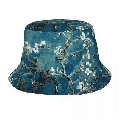Maßgeschneiderte Van Gogh Mandelblüten Eimerhüte Unisex Damen Blumen Malerei Strand Sonne Sommer Fischer Unisex Kappe