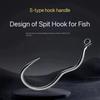 50 Pcs Durable Automatic Flip High Carbon Steel Fishhook With Eye Anti Slip Sharp Barbed Fishing Tackle Accessories