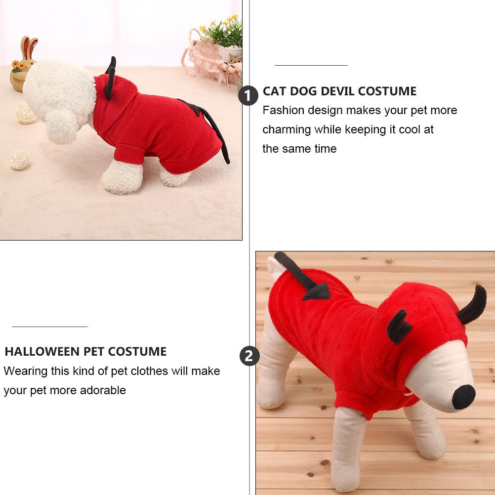 1Pcs Halloween Devil Pet Clothes Winter Costume Easy on Off Durable Long Lasting Elegant Design Special Occasions Gift
