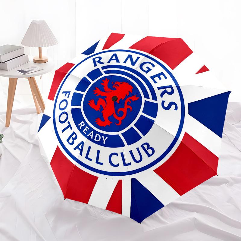 Rangers Football Club, Lion Crest Automatic Opening and Closing, 8 rib Structure Portable Umbrella, Suitable for Men and Women in All Season