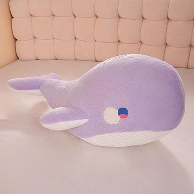Muñeco de Ballena de Simulación Nuevo de 10/40/60Cm Juguete de Peluche Relleno Dibujos Animados Anime Cojín Lindo Almohada Regalo de Cumpleaños para Niños Muñeco Divertido