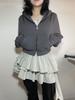 Stilllethardy Antique Zipper Crop Hoodie