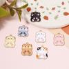 10 PCs Multicolor Hamster Cat Enamel Charms Zinc Based Alloy Gold Plated  Pendants for DIY Jewelry Making 23mm X 17mm