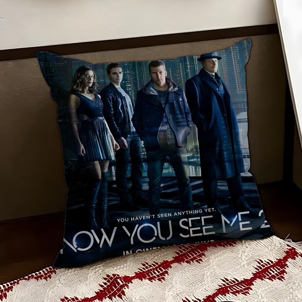 NNow You SSee Me Movie Cushion Cover Reversible Soft Durable Pillow Cover Home Car MultiScene Use for Daily Comfort