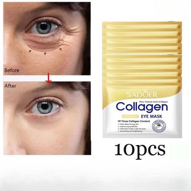 Kollagen-Augenmaske, entfernt Tränensäcke, wirkt gegen Augenringe, reduziert feine Linien, wirkt gegen Falten, nährt die Augenpflege, Korea Cosmetics 10pcs